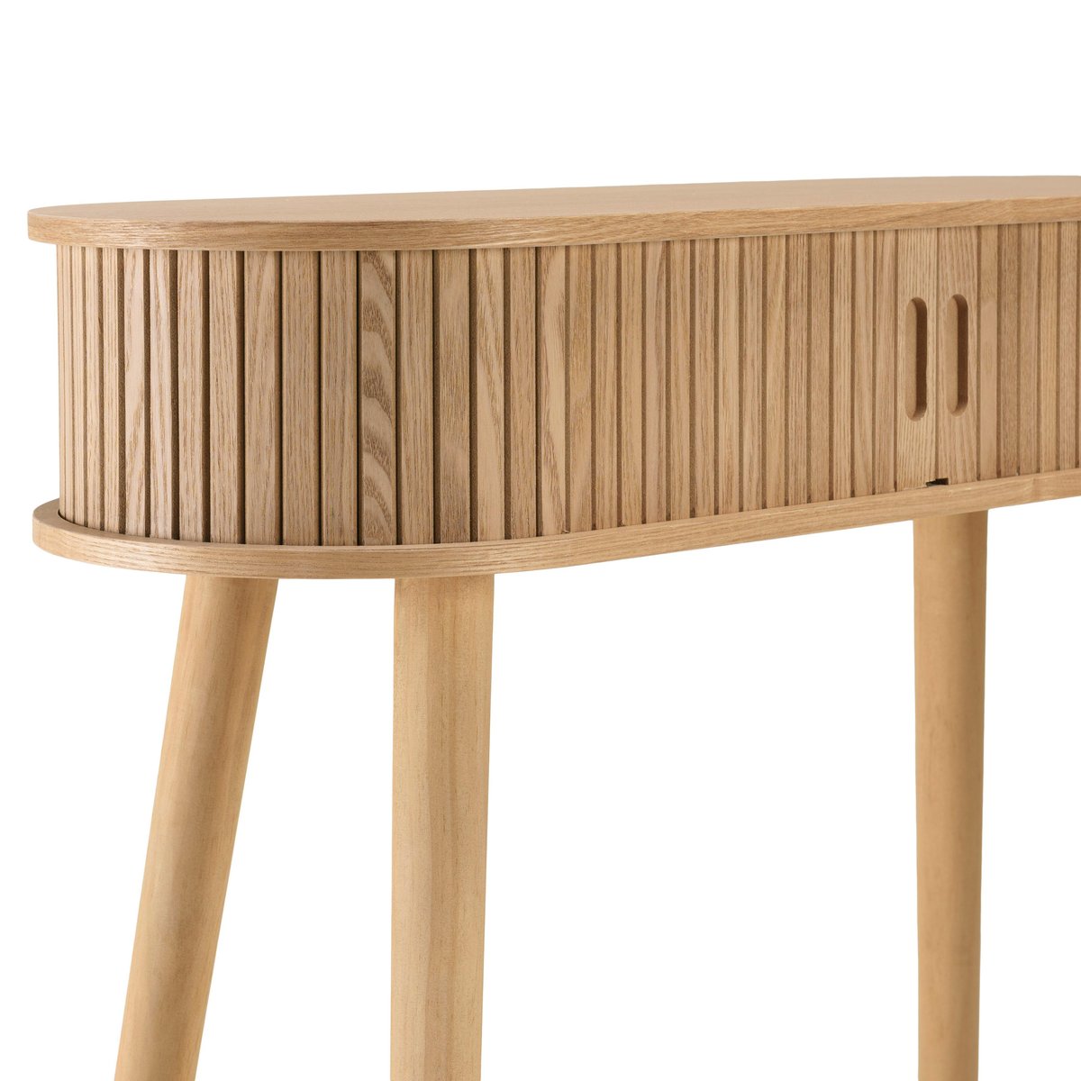 Console ovale  en bois couleur naturelle CASTILLE bois naturel, PIER IMPORT