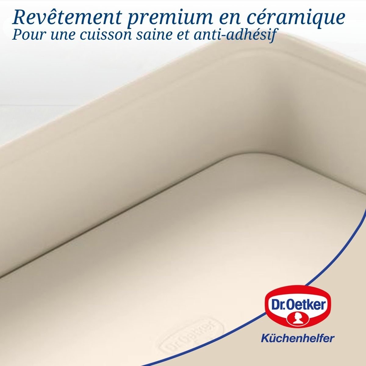 Lot de 2 moules à gâteaux 28/18 cm en acier BACK-TREND blanc, DR OETKER