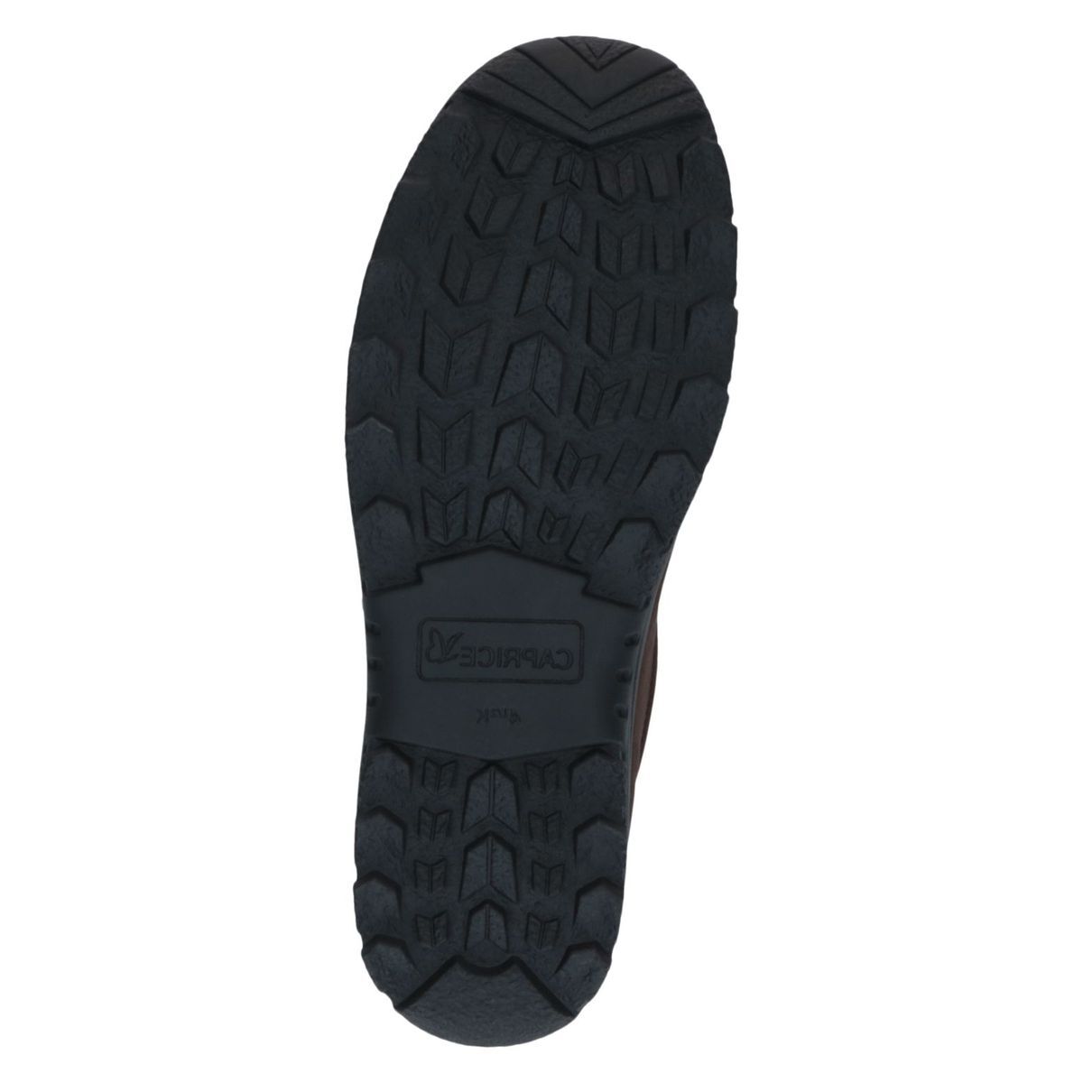 Slipper en cuir marron foncé combiné, CAPRICE