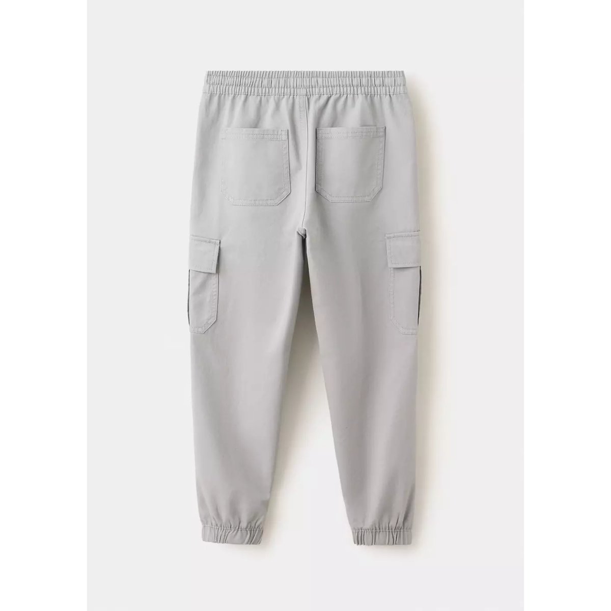 Pantalon cargo 100 % coton gris, MANGO KIDS