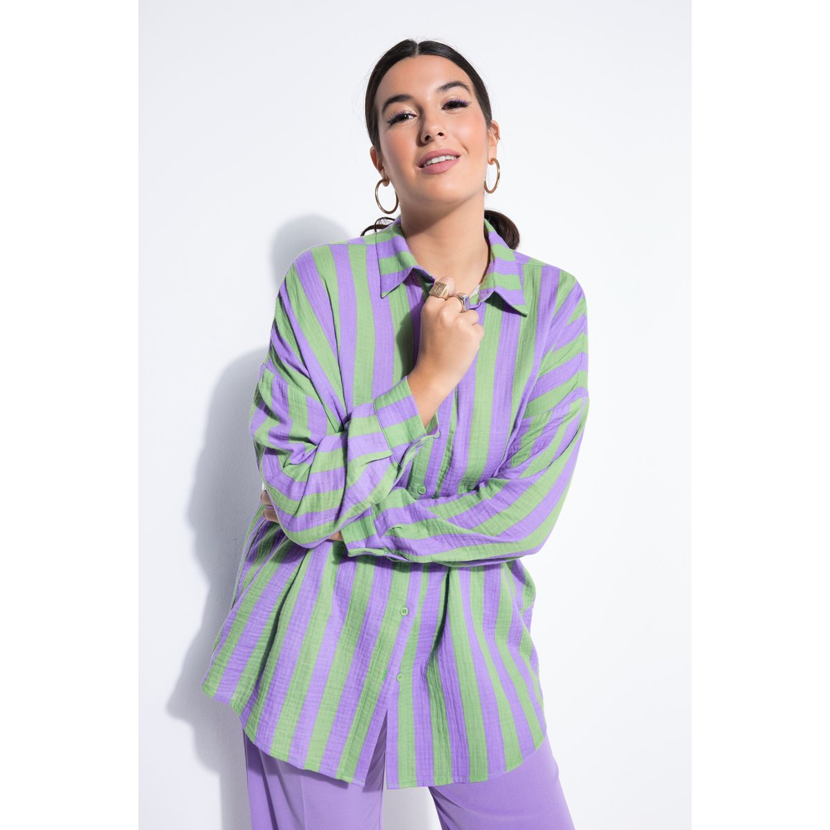Chemisier oversize en mousseline vert pomme, STUDIO UNTOLD