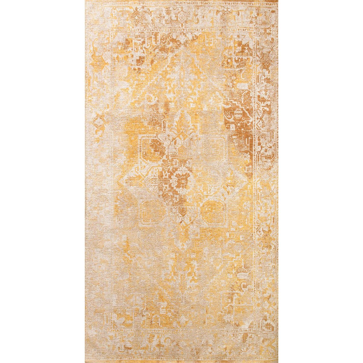 Tapis intérieur extérieur jacquard, HERIS doré sable patiné à nuances beige, RECOLLECTION