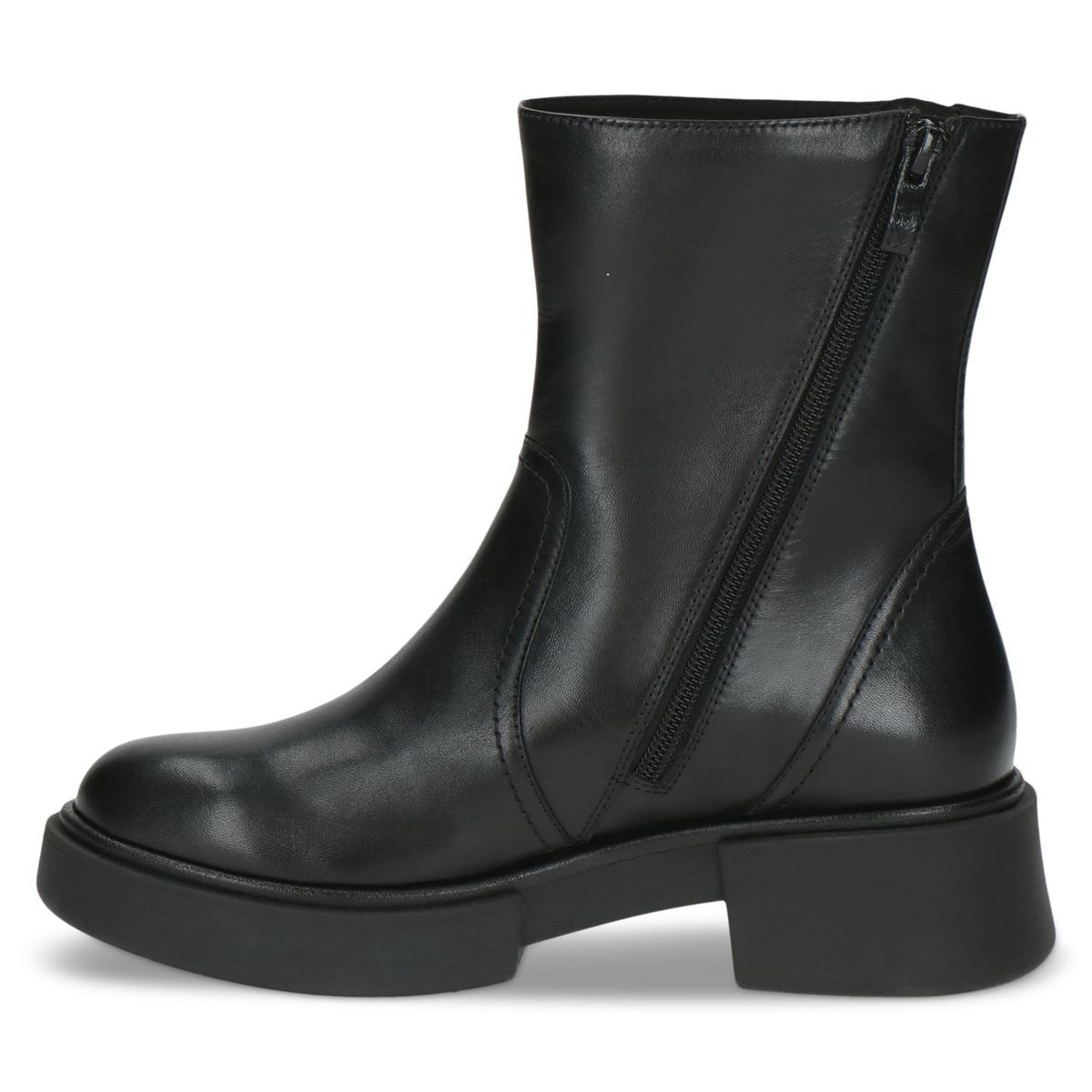 Bottine en cuir noir nappa, CAPRICE