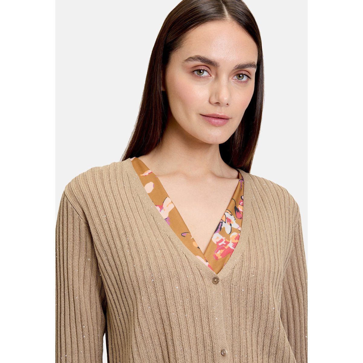 Cardigan façon t-shirt à manches 3/4 elm, CARTOON