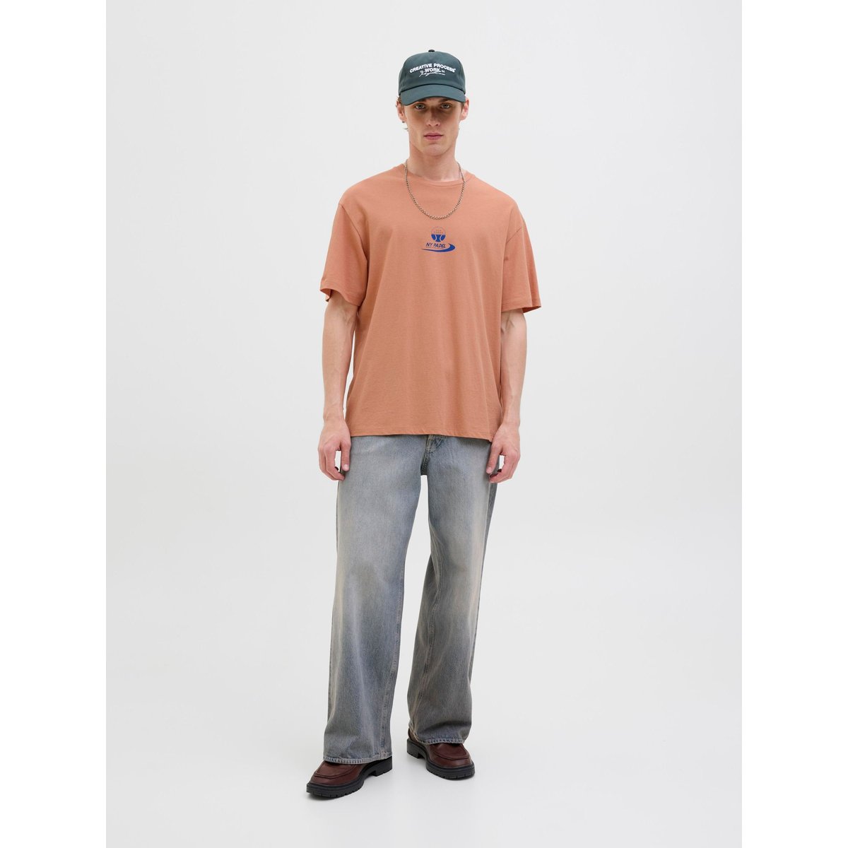 T-Shirt rose - dusty coral, JACK & JONES
