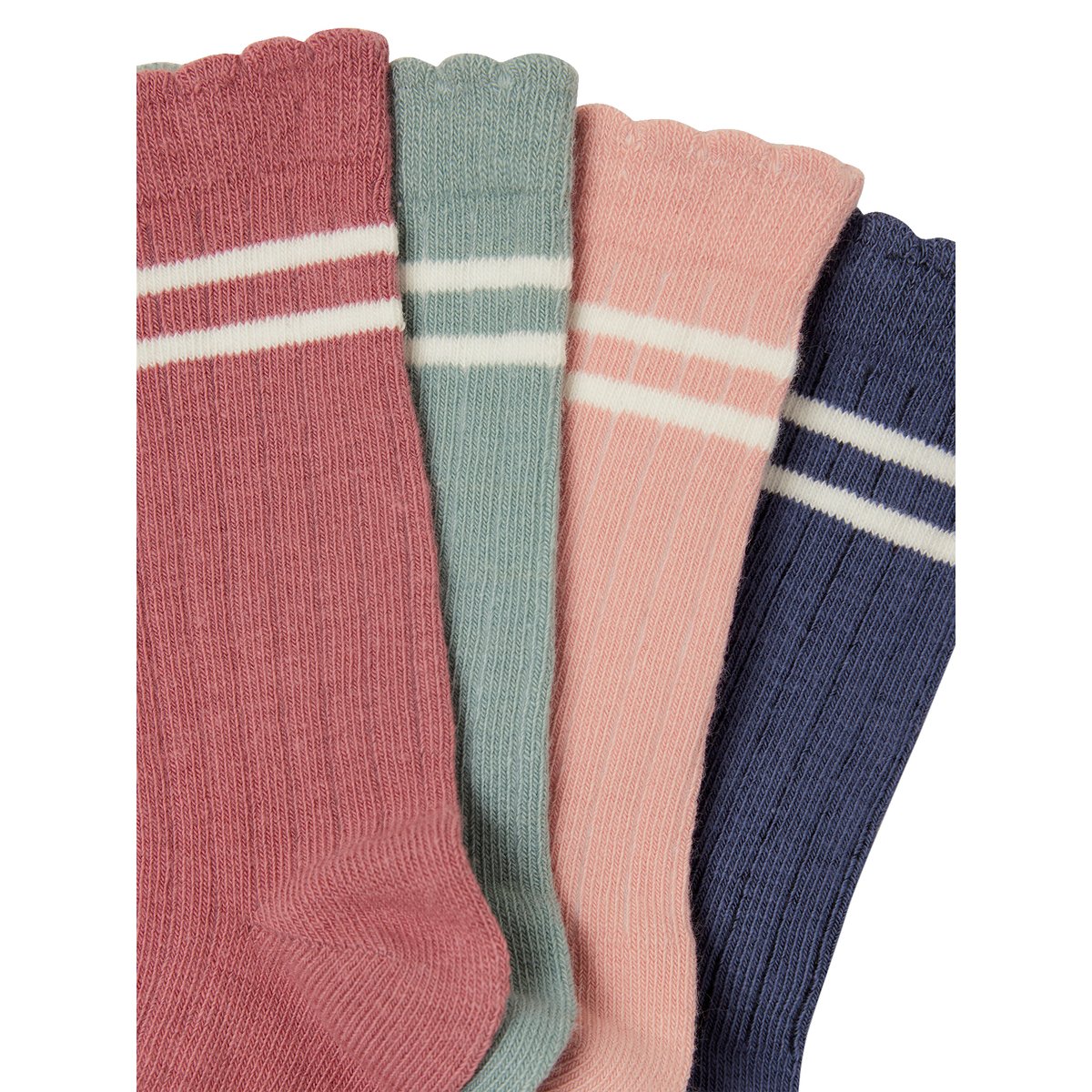 Lot 4 paires de chaussettes sport vieux rose, VERTBAUDET