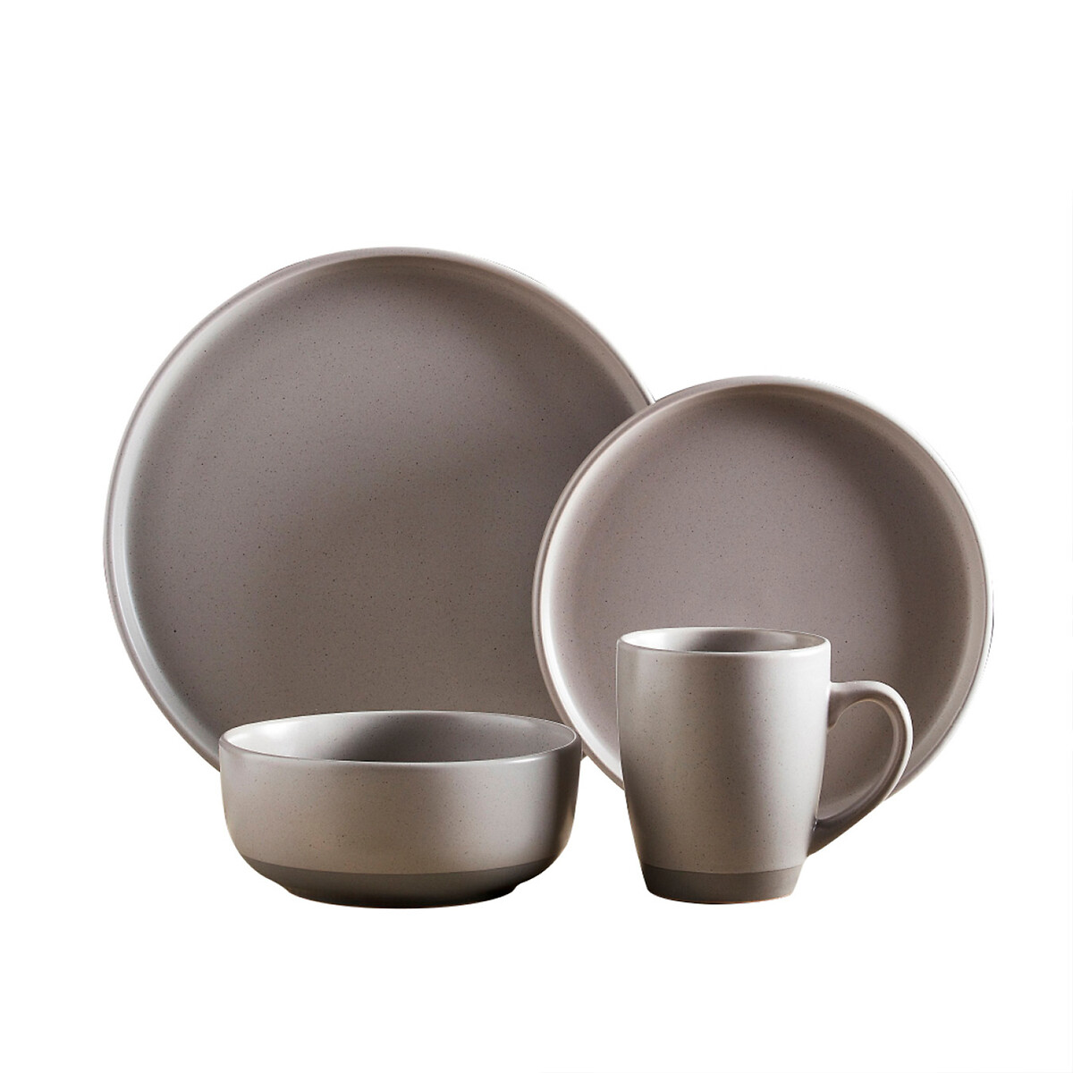 16-Piece Avena Dinner Set grey, BARBARY & OAK