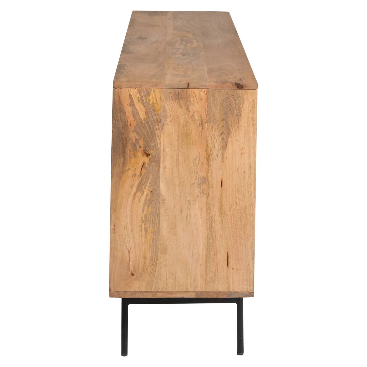 Meuble sous vasque en bois de manguier LÉANDRO noir, MADE IN MEUBLES 