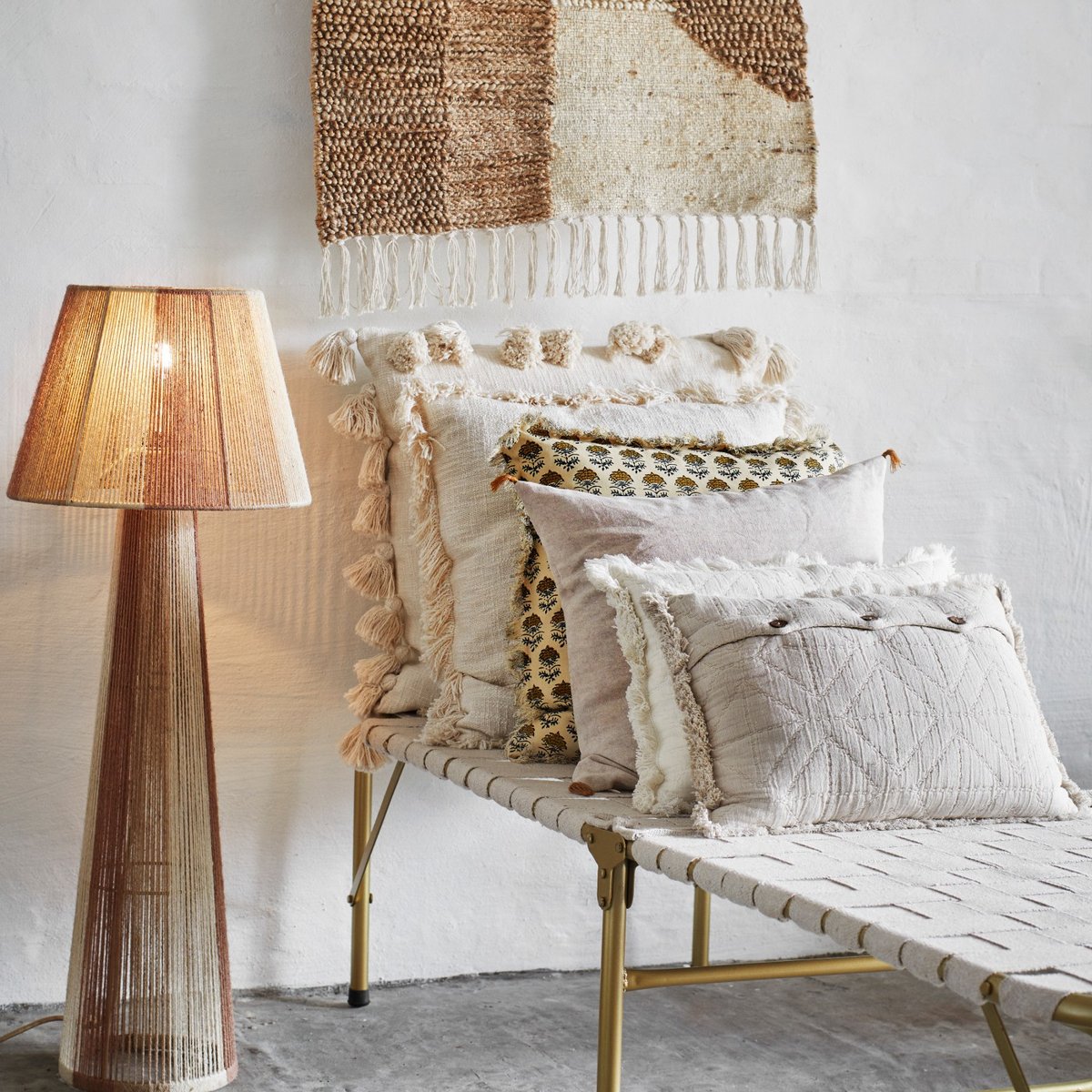 Housse de coussin coton vert amande, MADAM STOLTZ