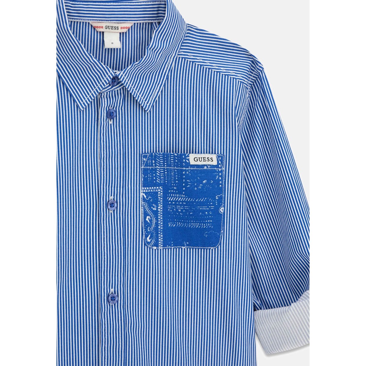 Chemise Regular En Popeline bleu clair, GUESS KIDS