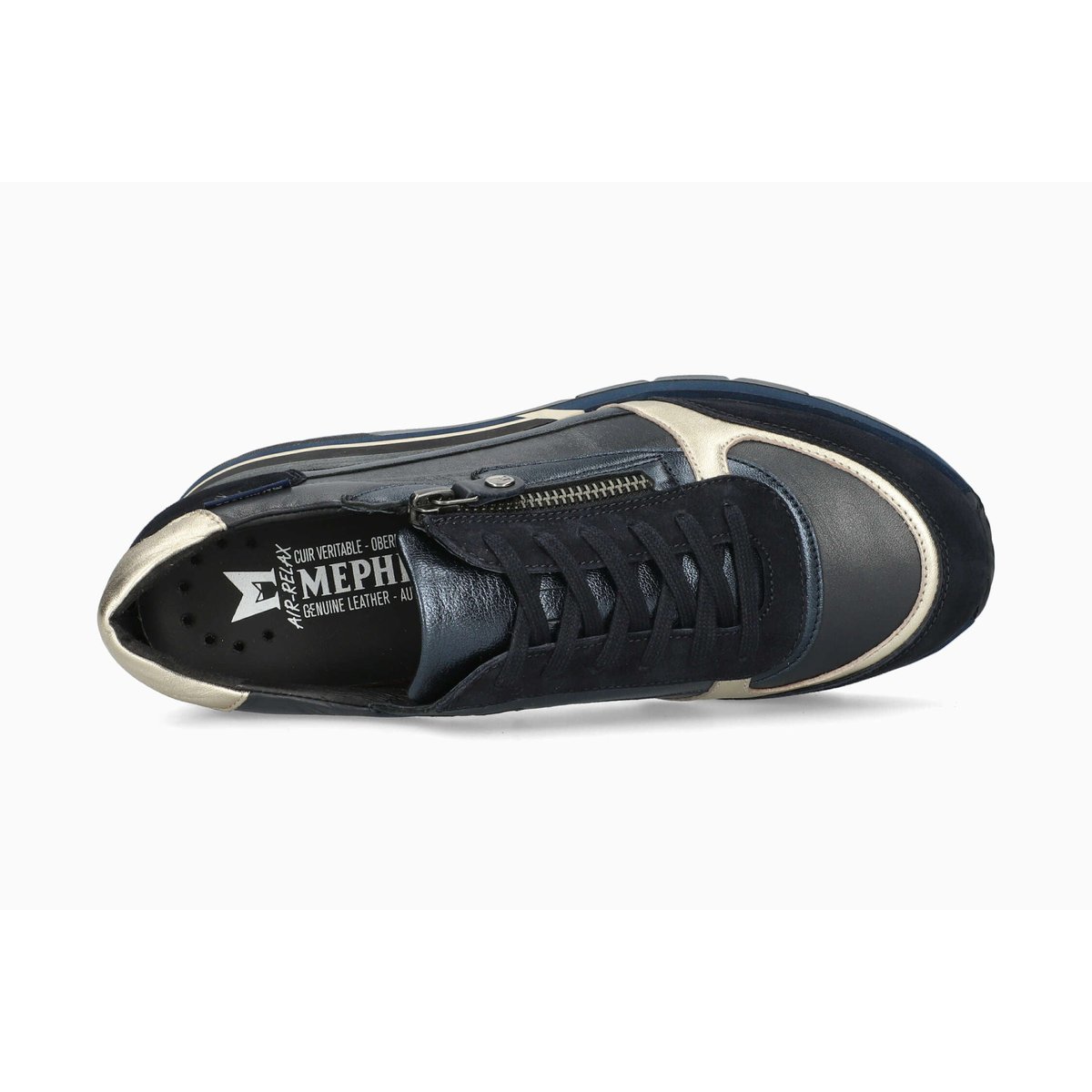 Baskets en cuir TIZIANA bleu foncé p5148191, MEPHISTO