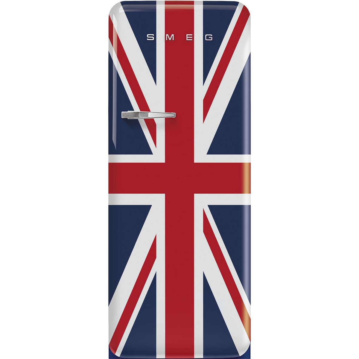 Réfrigérateur 1 porte poignée à gauche FAB28 drapeau royaume-uni brillant, SMEG
