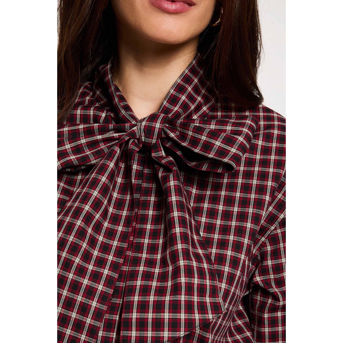 Chemise col lavallière multicolore, MORGAN
