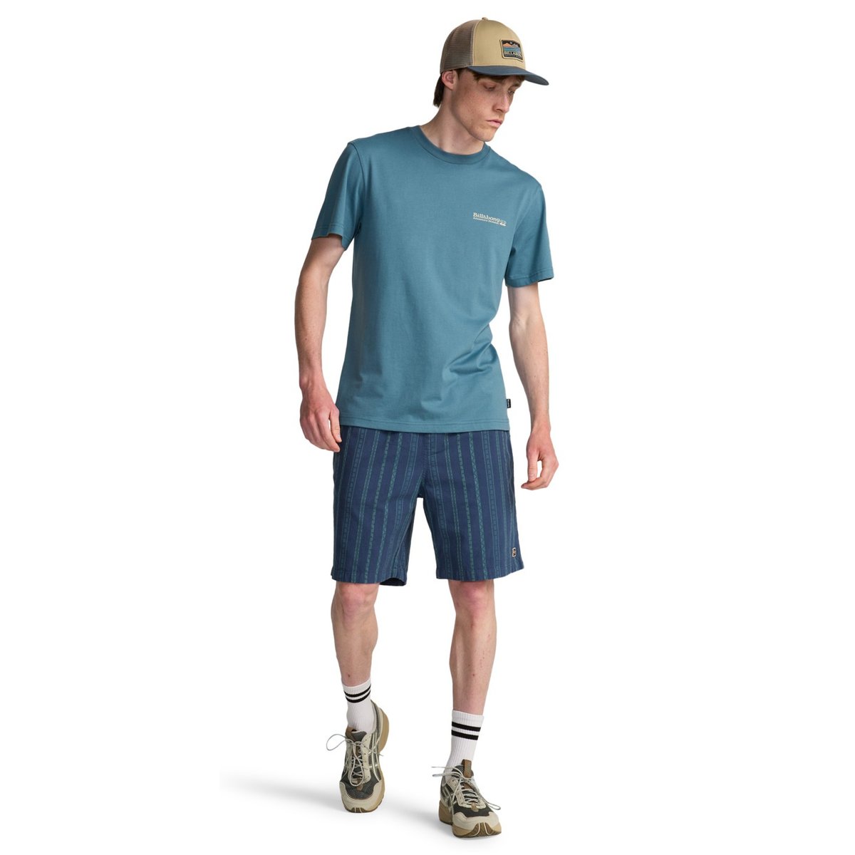 Short taille élastique LARRY JACQUARD bleu denim, BILLABONG