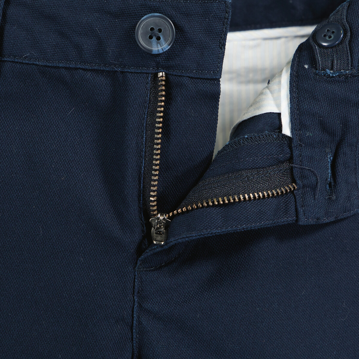 Cotton Bermuda Shorts navy blue, LA REDOUTE COLLECTIONS