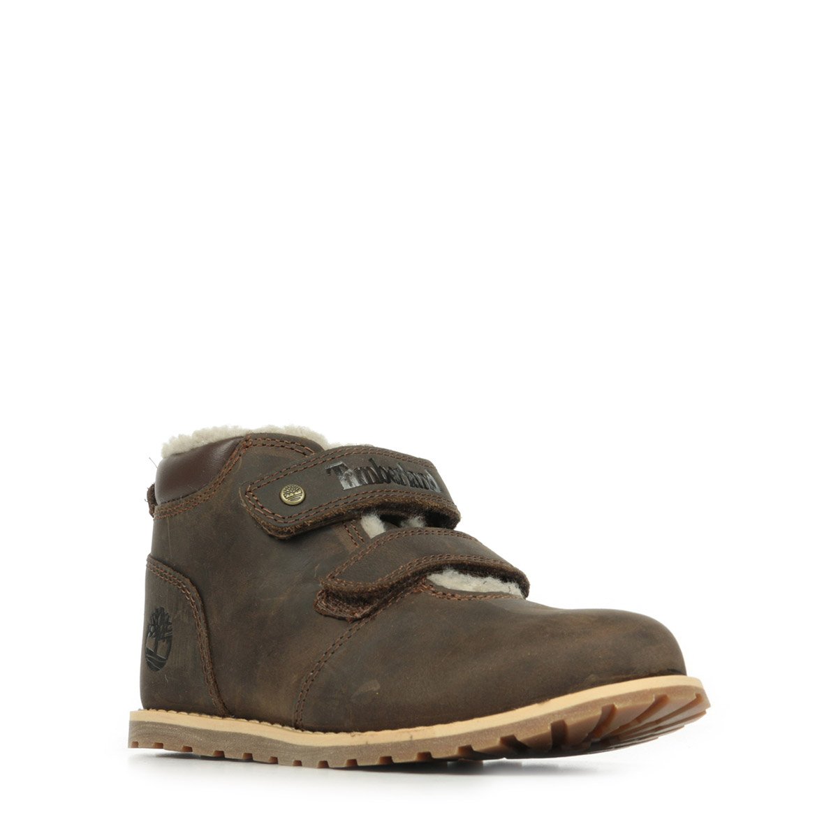 Bottines Pokey Pine Mid Warm Lined Hook and Loop Boot dark brown, TIMBERLAND