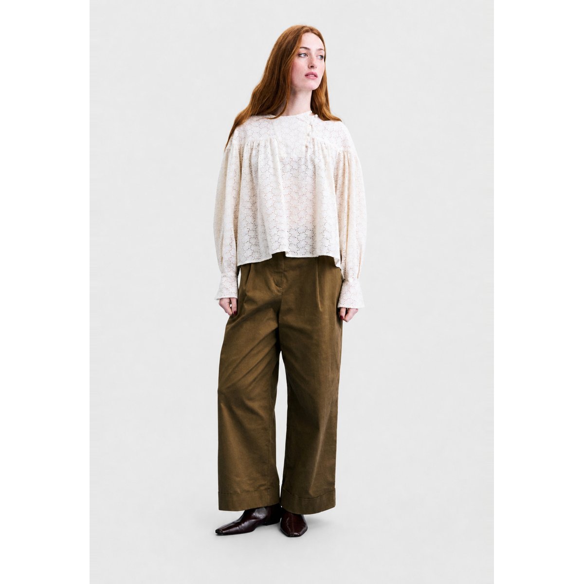 Blouse Takis en coton TAKIS beige crème, FRNCH
