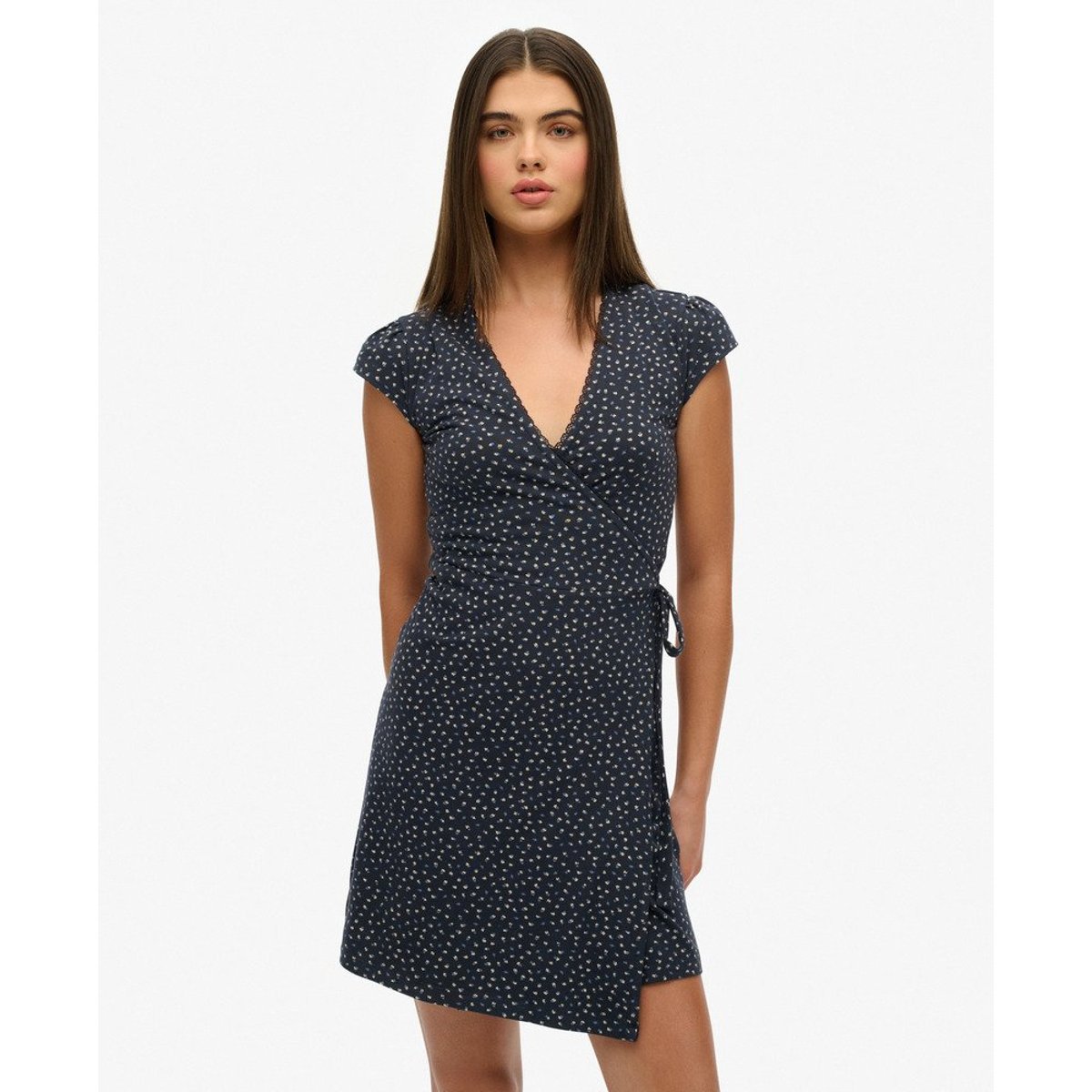 Robe portefeuille Athletic Essentials pétales bleu marine dp, SUPERDRY