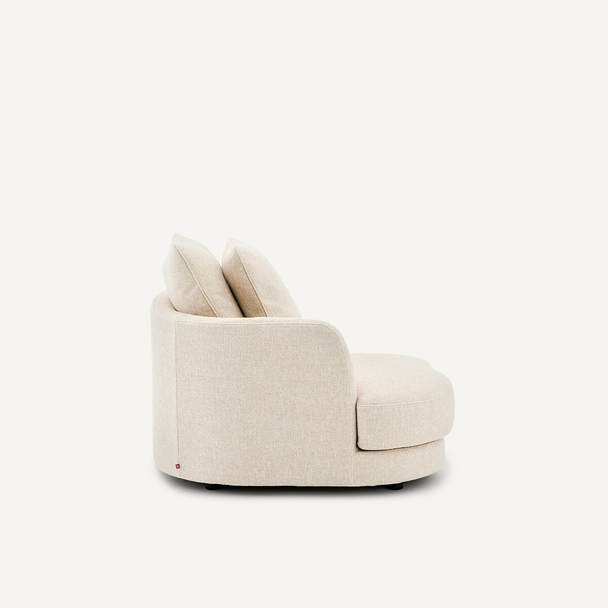 Linkes Sofasitzelement, modular, aus Bouclé, TIBERIO kreide, AM.PM