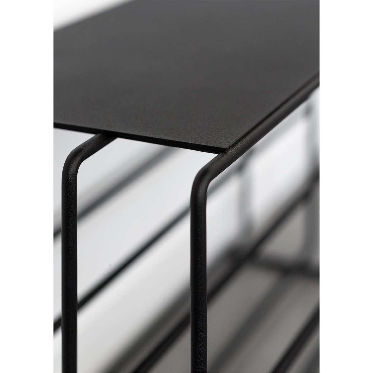 Etagère à chaussures tôle et acier NEVA noir, METALLBUDE