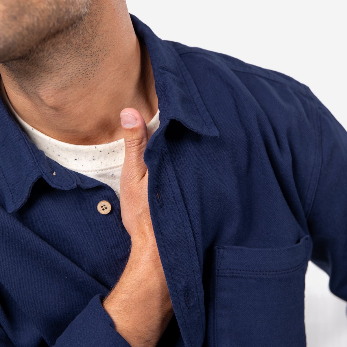 Surchemise en denim marine, BILLYBELT