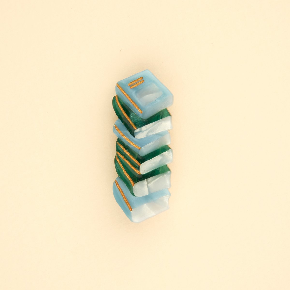 Barrette Livres bleu et blanc, COUCOU SUZETTE