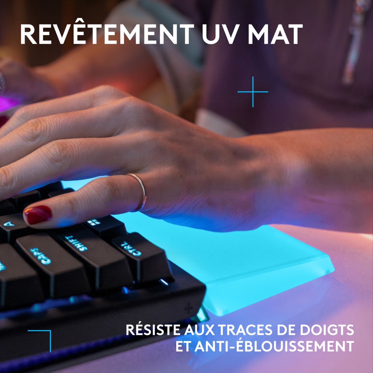 Repose-poignet G512 X PALM REST 75 couleur unique, LOGITECH