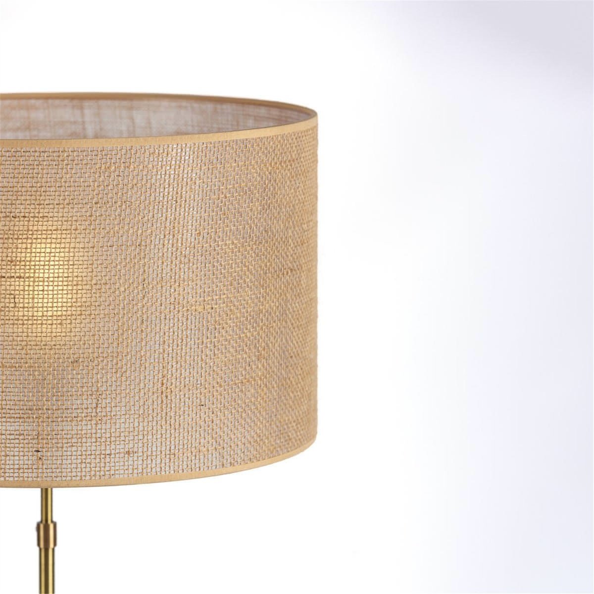 Abat-jour cylindrique en sisal tissé crème, RECOLLECTION