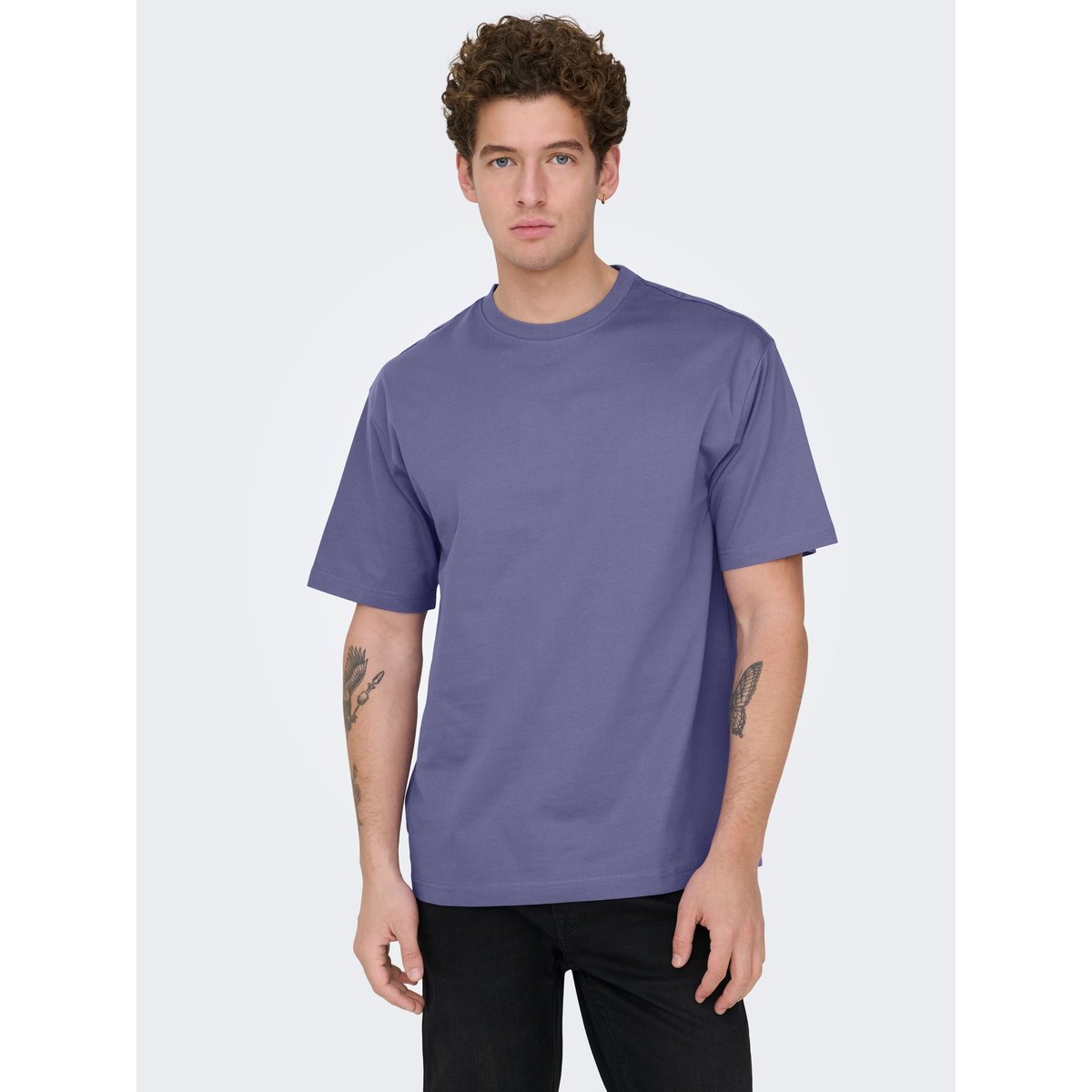 T-shirt col rond ample twilight purple, ONLY & SONS