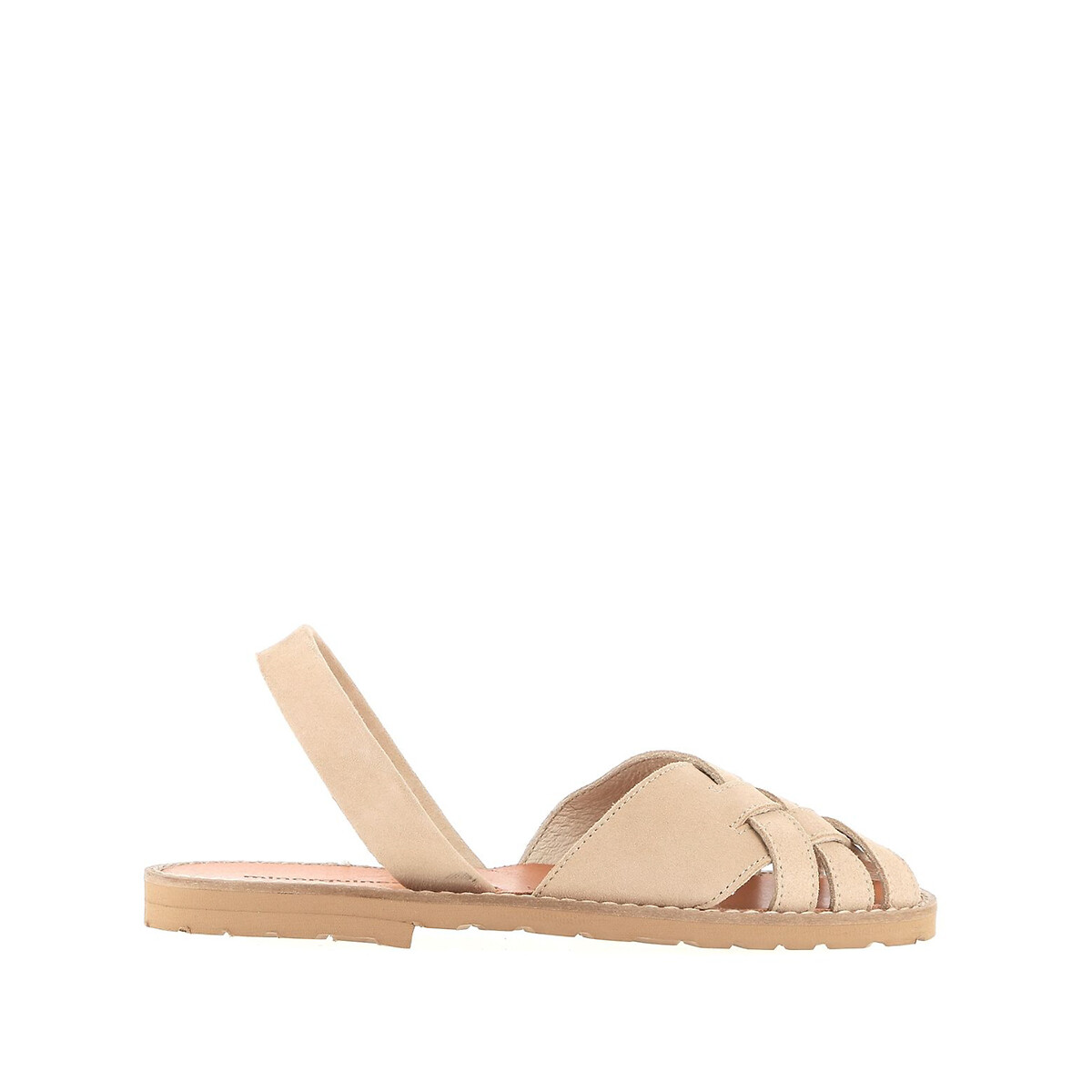 Sandales plates en daim Avarca Compostelle taupe, MINORQUINES
