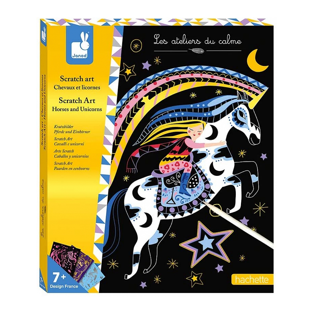 Scratch Art - Chevaux et licornes couleur unique, JURATOYS