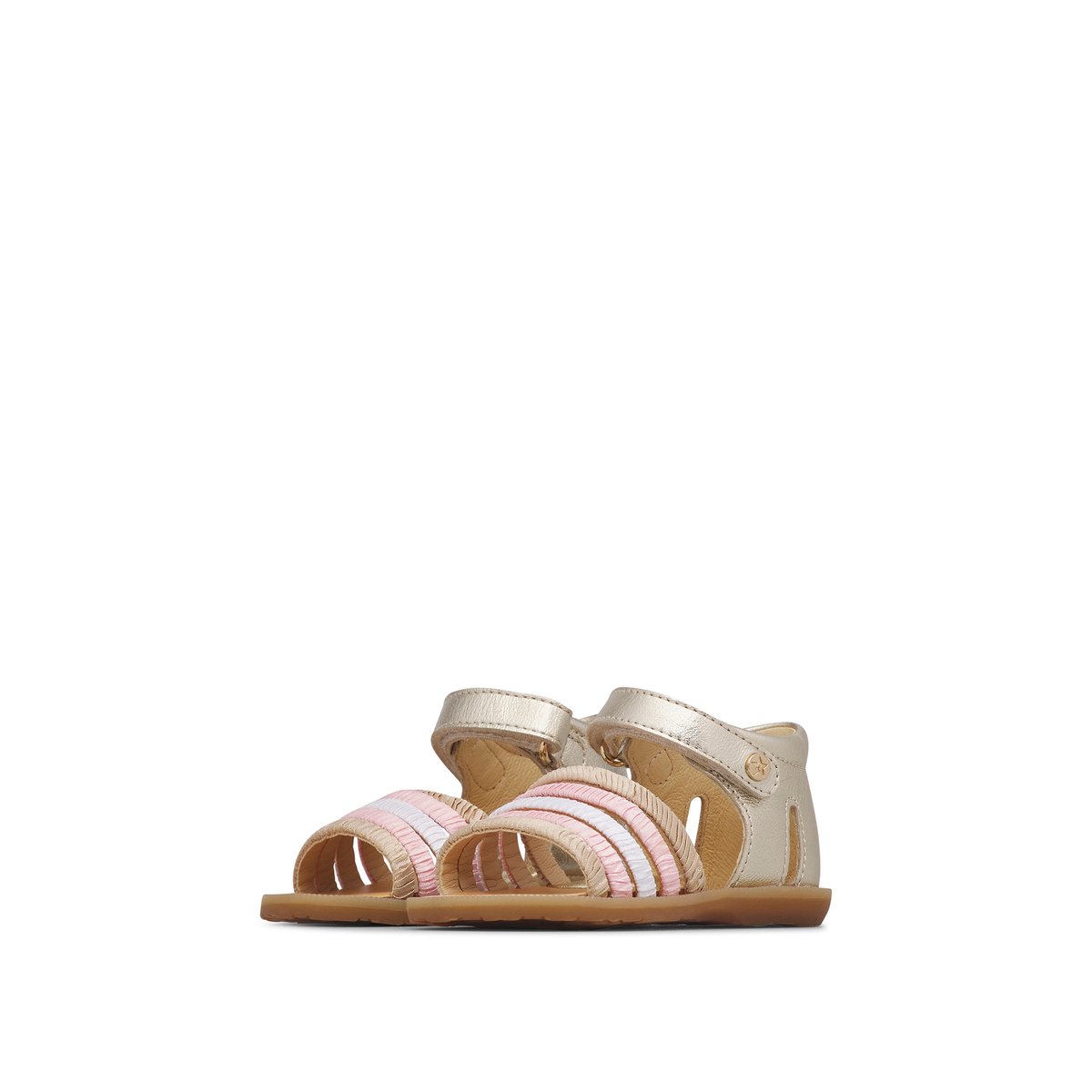Sandales en cuir RUBINO platine-multicolore, NATURINO