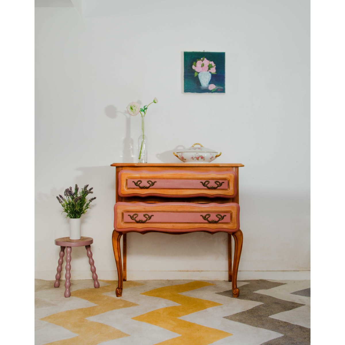 Commode en bois Garance N°732 - Bon état bois clair, DEBONGOUT