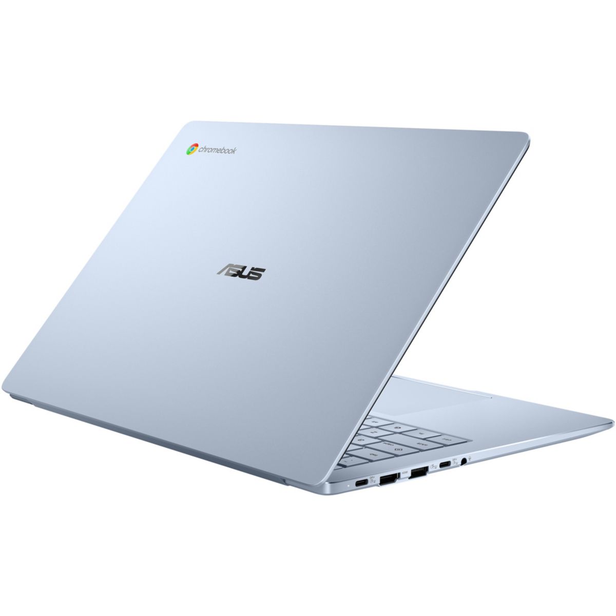 Chromebook CM1406 Bleu Iridescent 14"Tactile MediaTek 8 Go RAM DDR5 eMMC 128Go Google AI Pro housse incluse couleur unique, ASUS