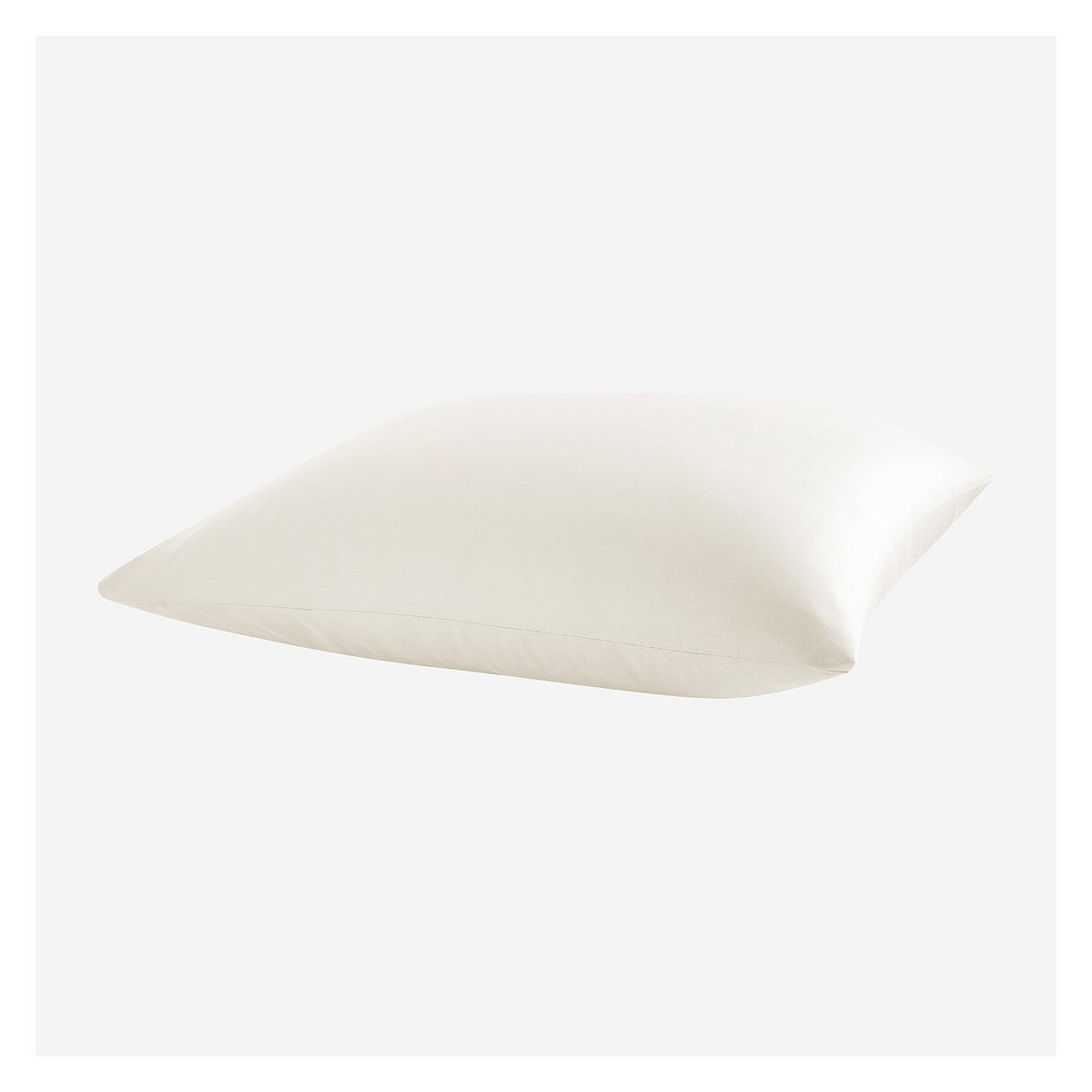 Taie d'oreiller en satin de coton ALEXANE beige, HABITAT