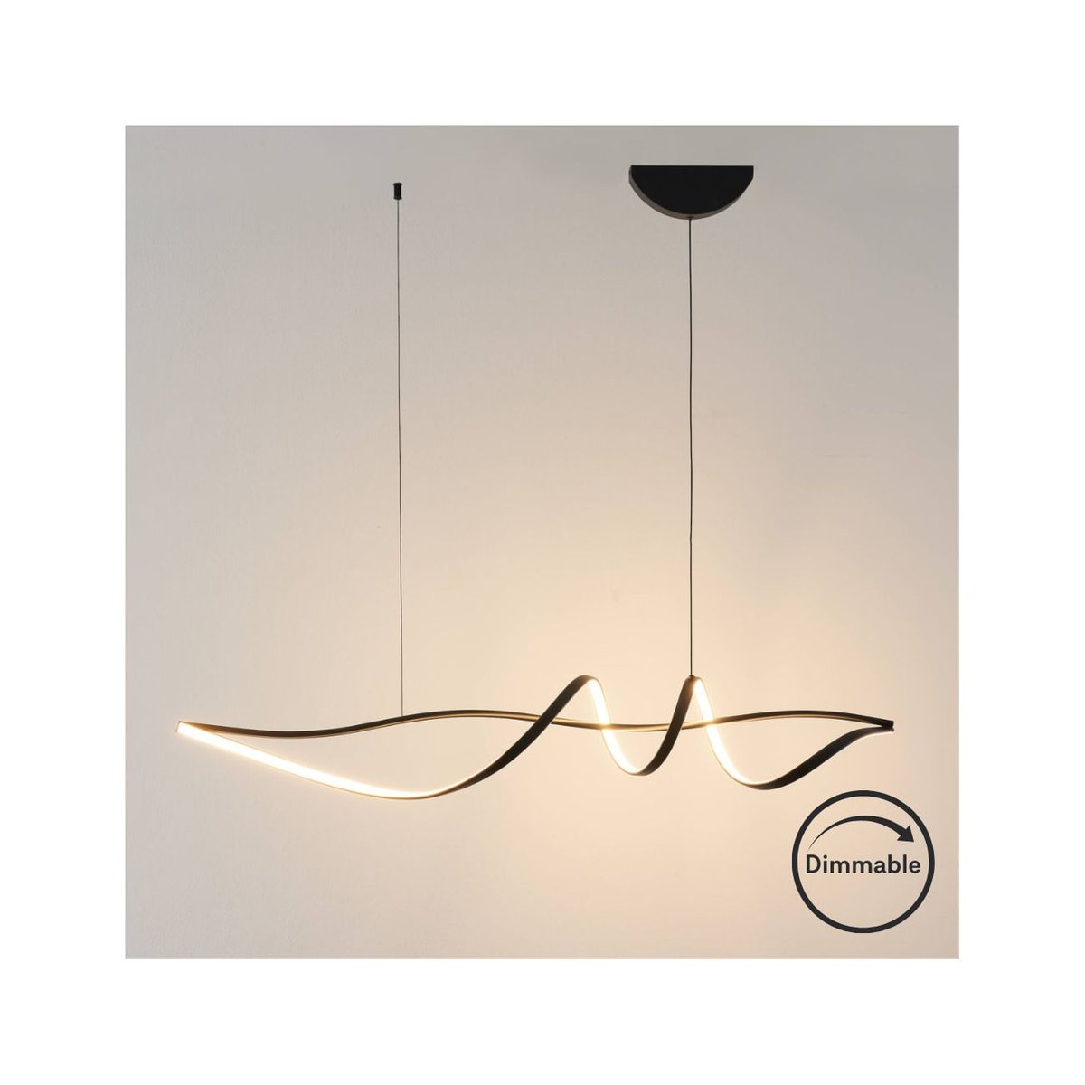 Suspension moderne en spirale - LYBELLA noir, KOSILUM