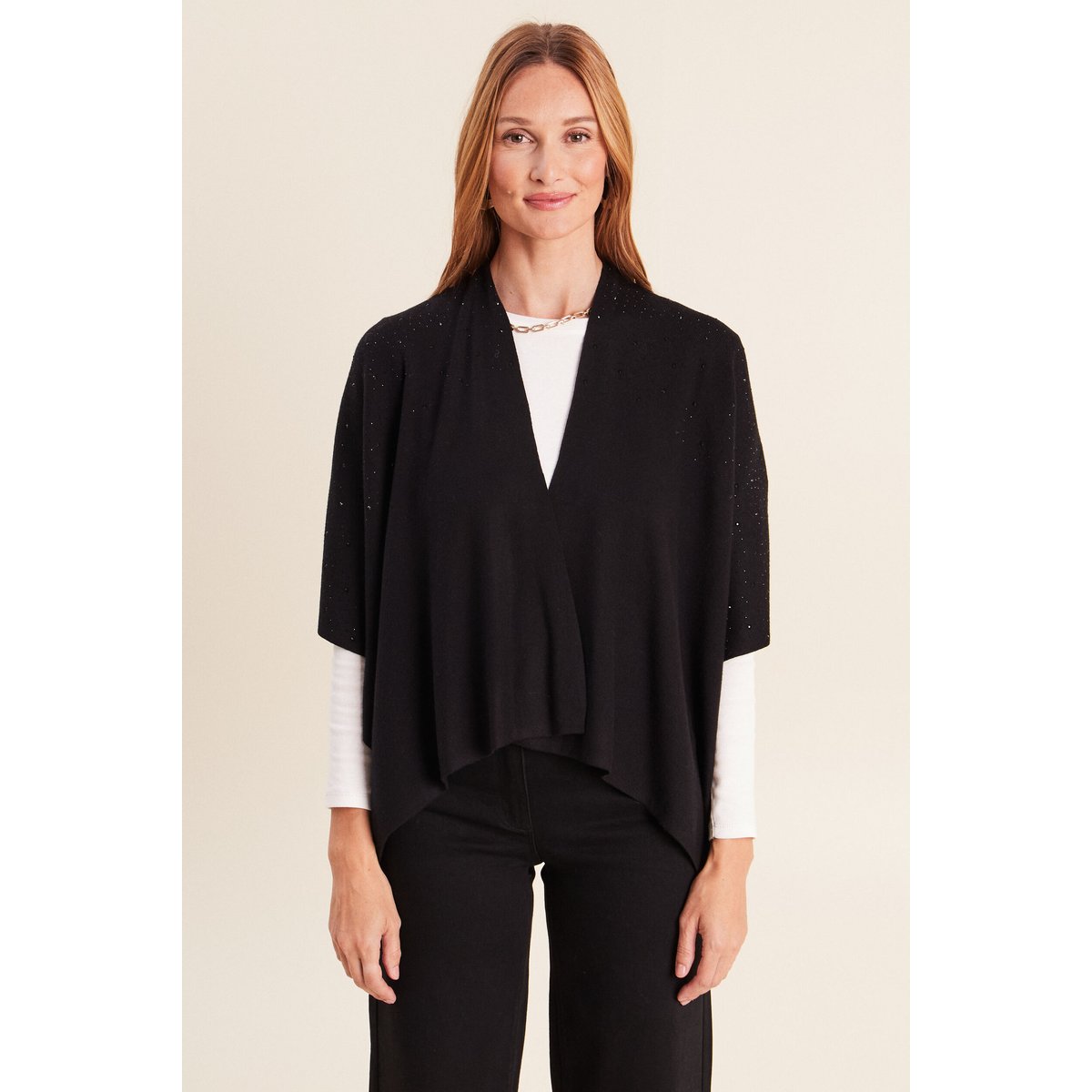 Poncho avec strass noir, BREAL