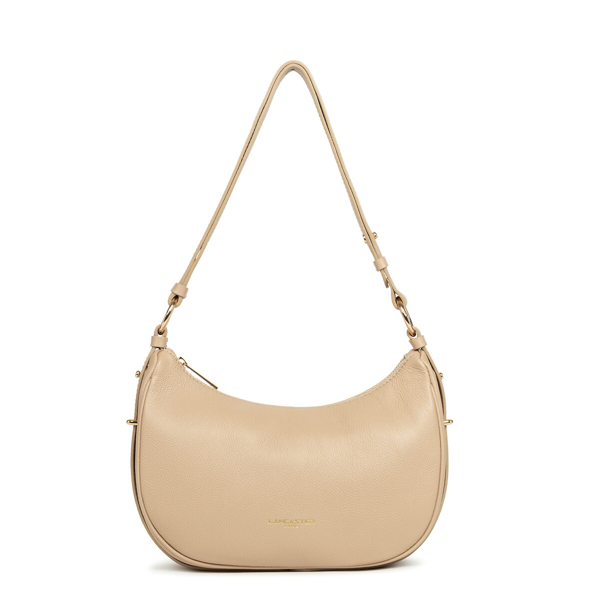 Sac besace zippé M MILANO ARIA beige foncé, LANCASTER