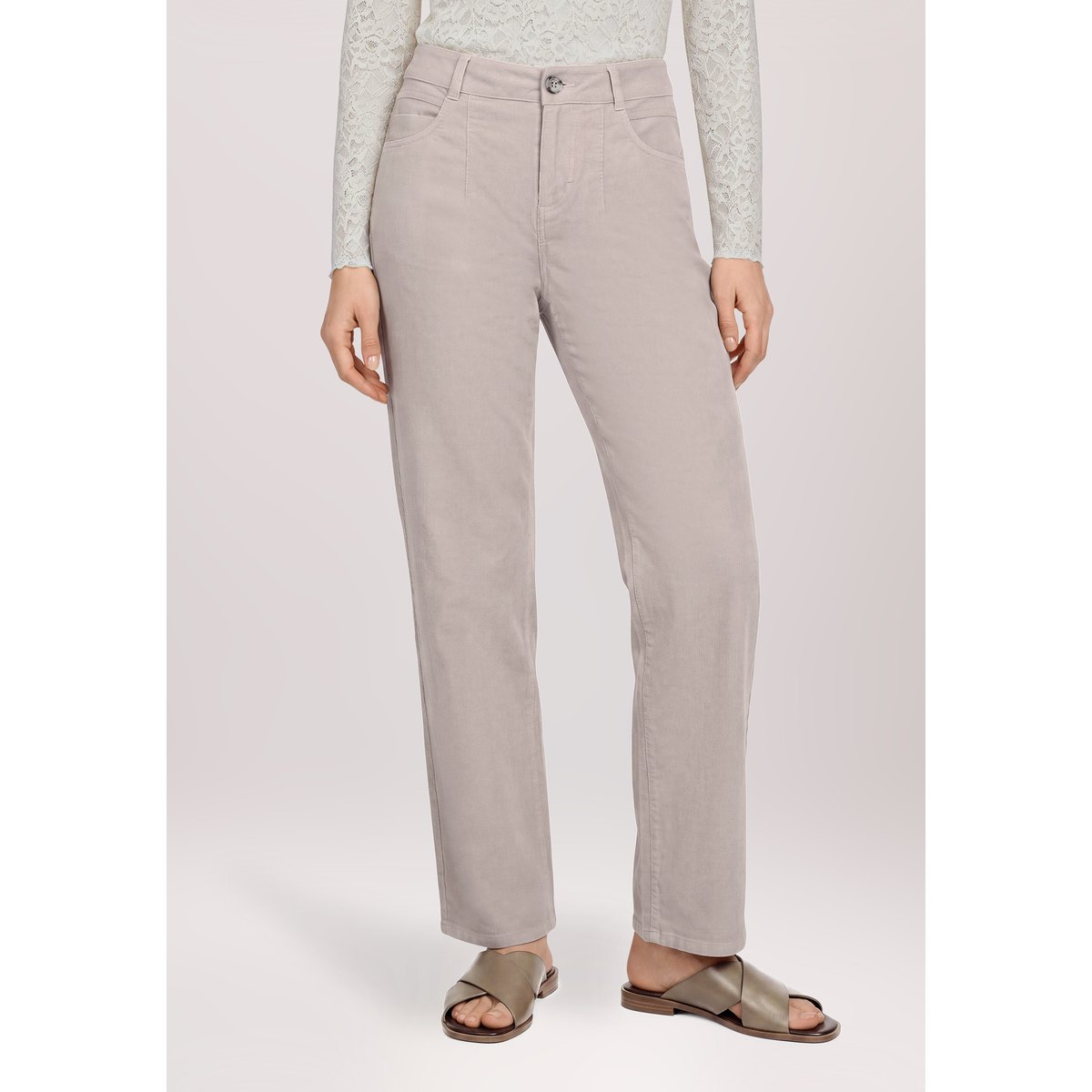 Pantalon casual avec structure taupe, CARTOON