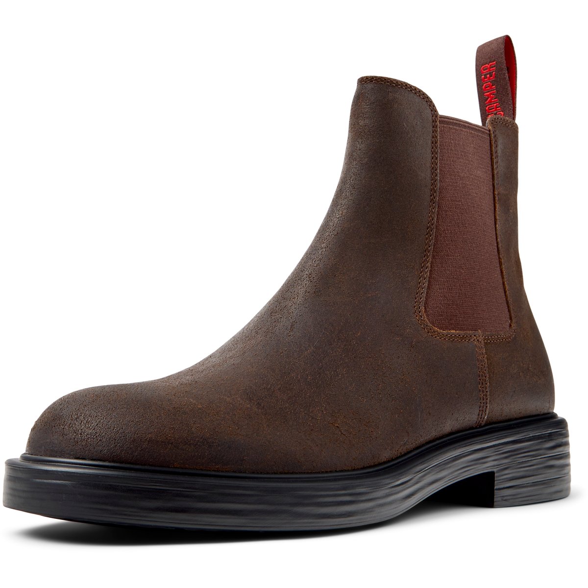 Bottines Dean cuir marron foncé, CAMPER