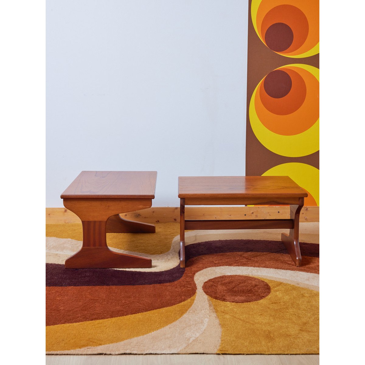 tables gigognes scandinaves Barbara N°127 - Bon état bois clair, DEBONGOUT