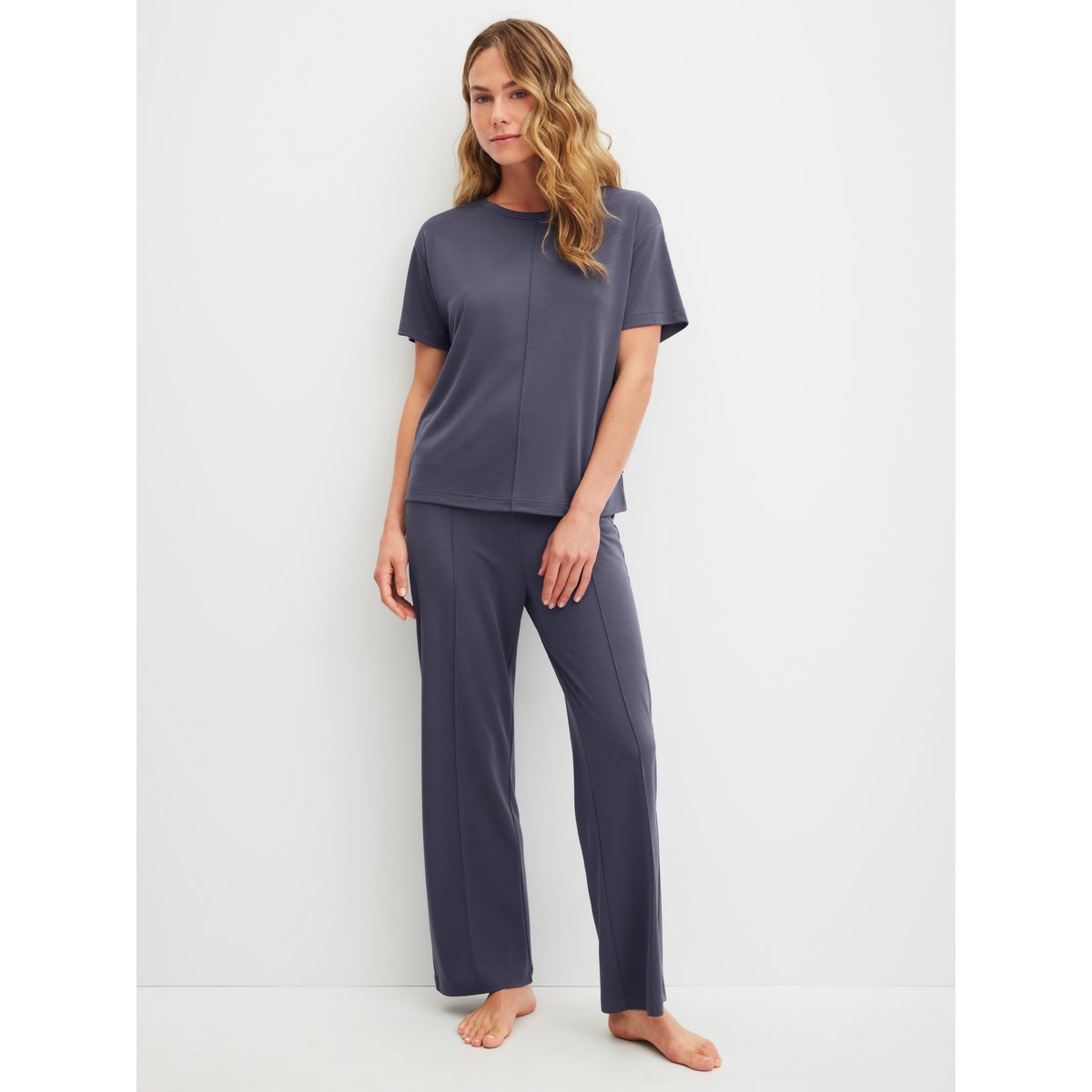 Bas de pyjama Modal NATURAL LOUNGEWEAR pierre grise, CALIDA