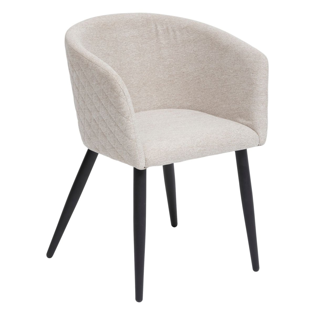 Lot de 2 fauteuils à dîner en velours MARLO beige, TOILINUX
