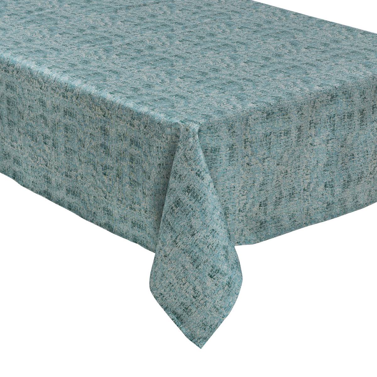 Nappe nuance 140 x 240 cm vert et argent EIRA vert cèdre, ATMOSPHERA