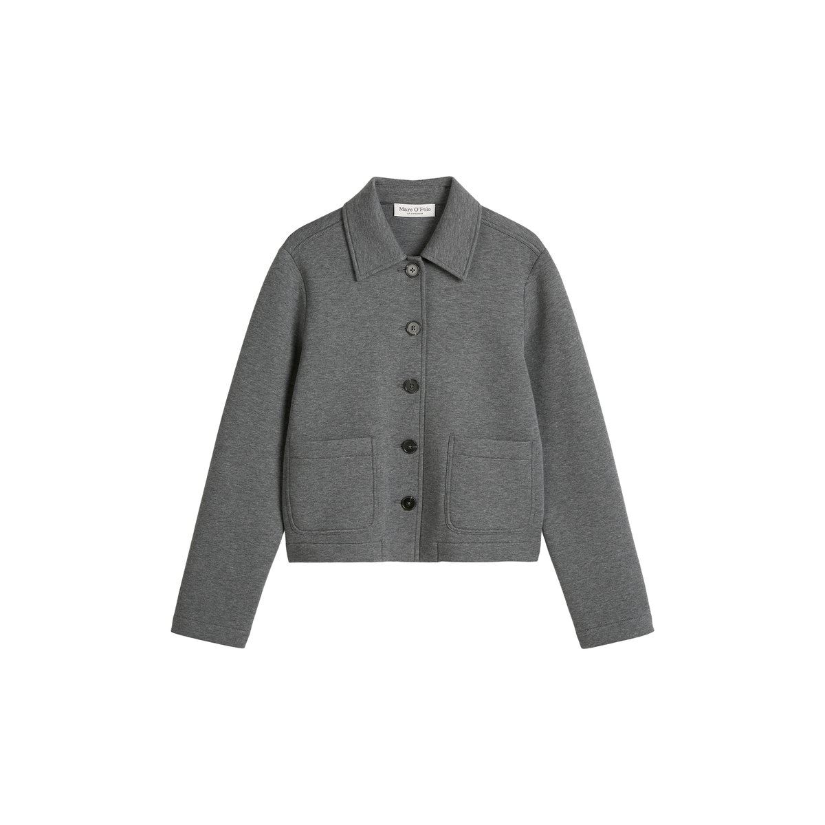 Veste en jersey régulière en mélange de coton organique gris, MARC O'POLO