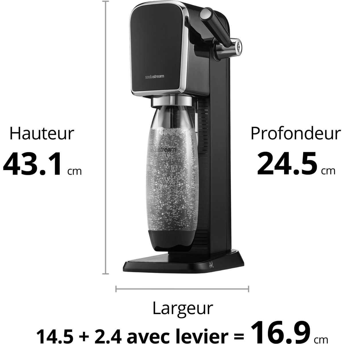 Machine à Soda Art ARTNLV noir, SODASTREAM