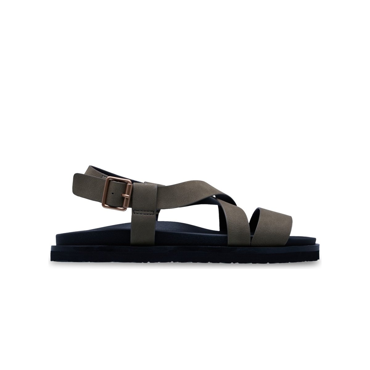 Sandales ZAHO CROSSED. vert oil green, ROXY