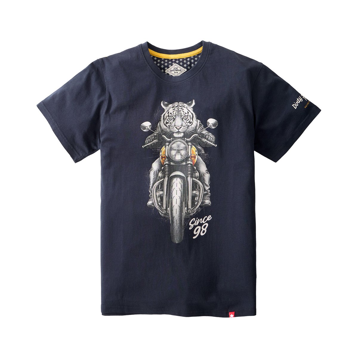 T-Shirt Tigre Motard noir, JOE BROWNS