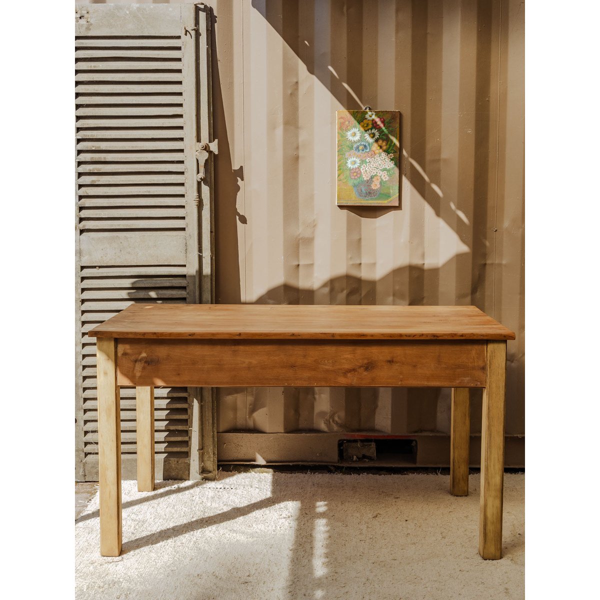 Table à manger en bois Romy N°1439 - Bon état bois clair, DEBONGOUT