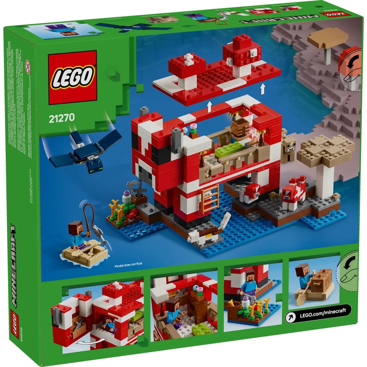 LEGO Minecraft - Set La Maison des Champimeuhs (21270) pour Enfants de 8 Ans et Plus multicolore, LEGO